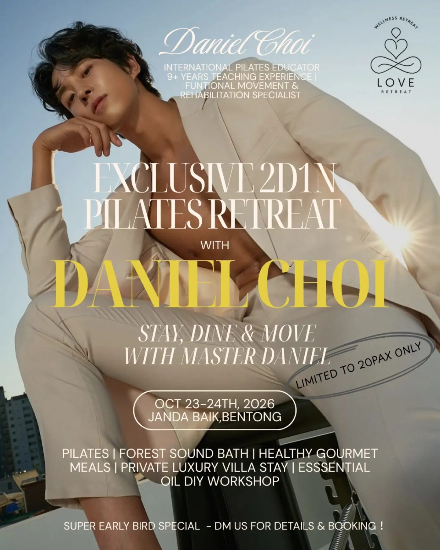 ✨ AN EXCLUSIVE PILATES RETREAT WITH MASTER DANIEL CHOI ✨